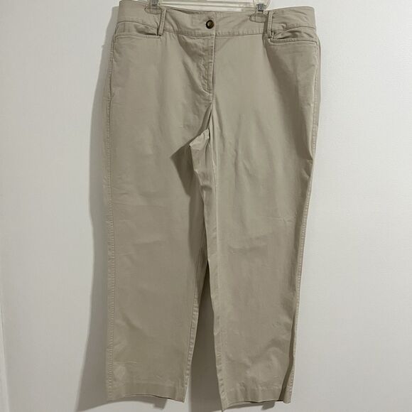 Talbots Pants - Talbots Pants Womens 16W Tan Straight Leg Dress Career Office Workwear Beige